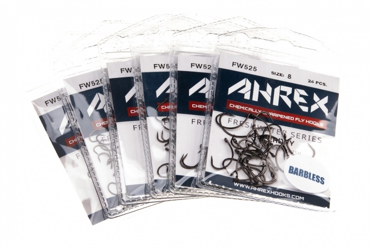 Ahrex FW505 #18 Short Shank Dry Barbless - Ahrex Hooks